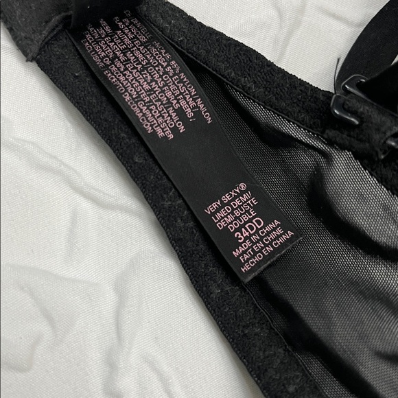 Victoria's Secret Very Sexy Green and Black Lace Bra Size 34D - Picture 6 of 7